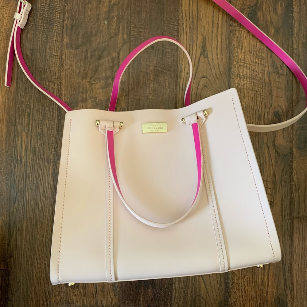 Kate Spade Pastel Pink Blush 2 Tones Cute Bag